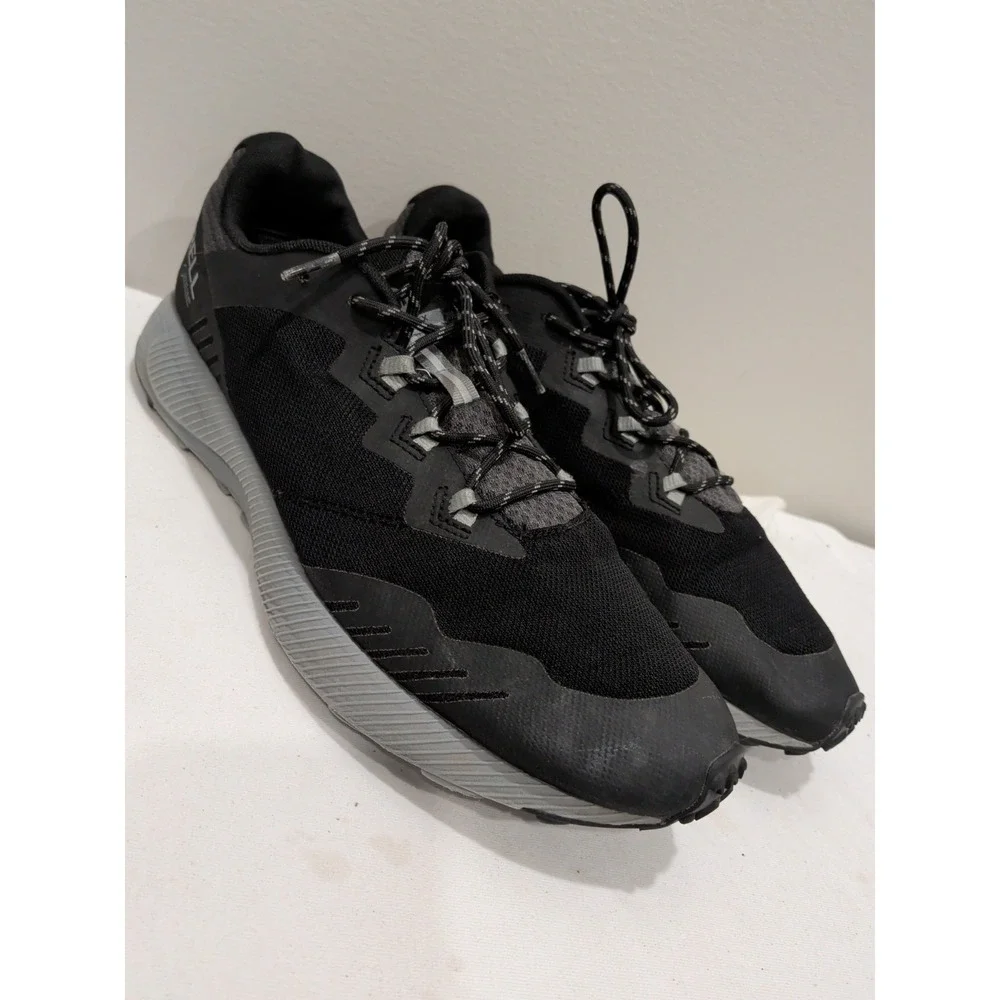 Merrell Fluxion Back-Logo Low-Top Lace-Up Sneakers For Men - Black Grey Sz 11.5
